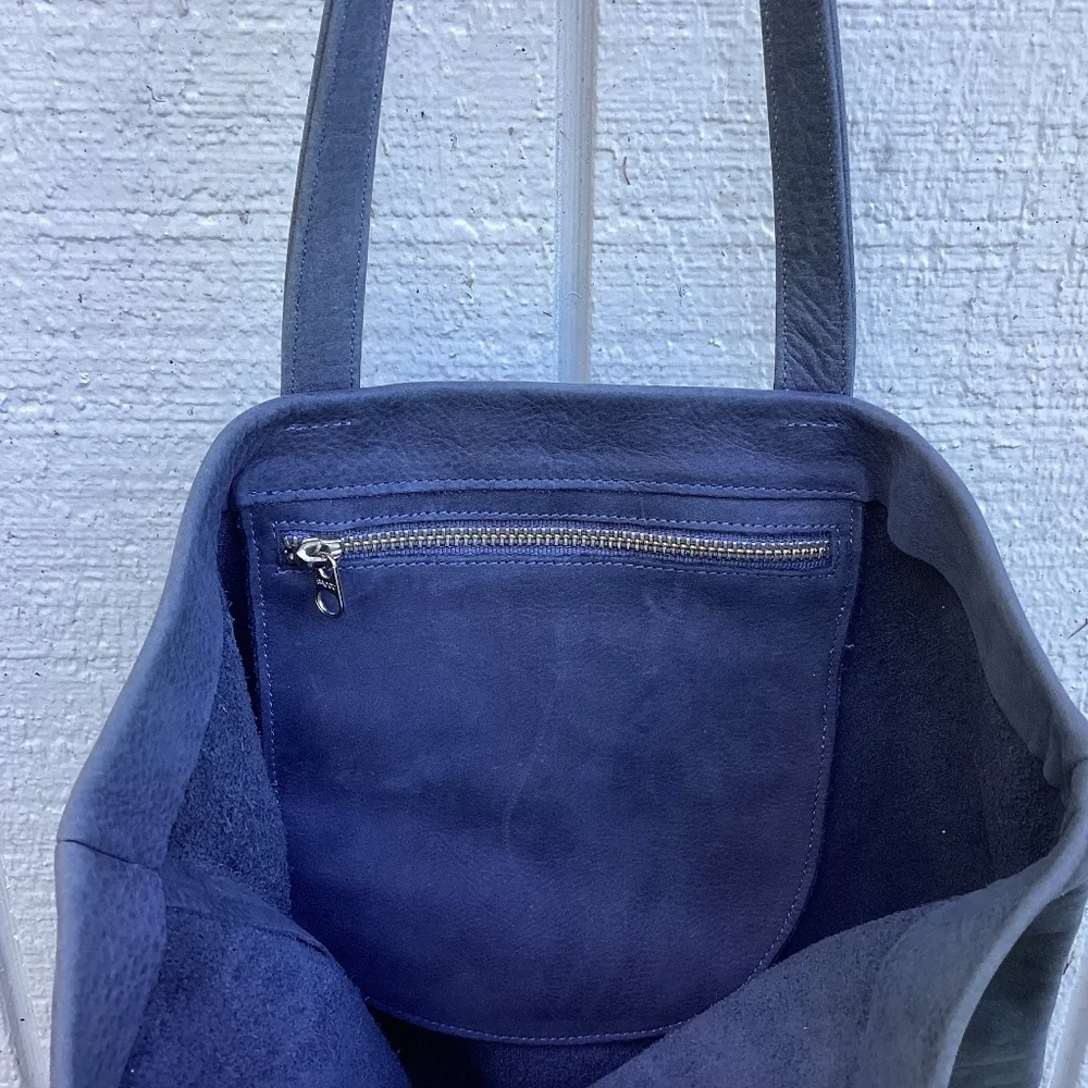 Baggu suede LEATHER unlined TOTE bag - Picture 5 of 5